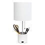 Creekwood Home 18.5" LED Table Lamp with USB Port, White (CWT-1007-WH)~#|#~651C2384-3BBC-45DF-AEC903F11D53FD2E_sc7