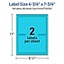 Avery Printable Rectangle Multipurpose Labels, 4.75" x 7.75", Bright Blue, 160/Box (94255)~#|#~65225879-74CC-4109-9366A24259881650_sc7