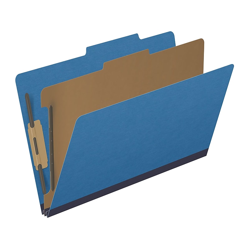 Medical Arts Press Pressboard Classification Folder, 1 Divider, 2" Expansion, Legal Size, Royal Blue, 10/Box (DV-T52-14-3RBL) image 1