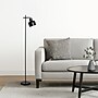 Simple Designs Sleek Essentials 54.72" Metal Floor Lamp with Round Shade, Black (LF1051-BLK)~#|#~6539A946-38AD-41EA-A7AC4B1BAAD5DB76_sc7
