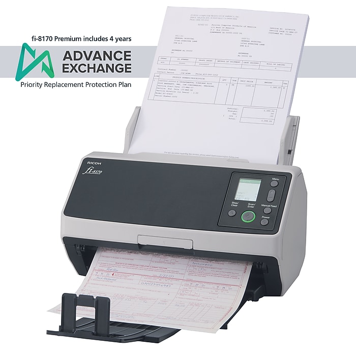 RICOH FI-8170 CG01000-303101 Document Scanner with 3 Additional