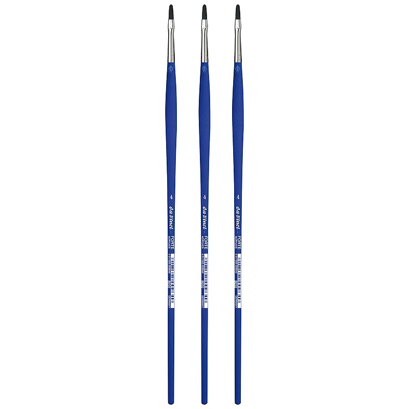da Vinci FORTE-Acrylics Oil and Acrylic Synthetic Bristle, Filbert Brush, 3/Pack (DVXVA86504-3) image 1