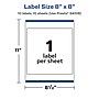 Avery Laser/Inkjet Multipurpose Labels, 8" x ", Glossy White, 10/Pack (94108)~#|#~653E4873-8CF4-47DC-8866154A56C8A170_sc7