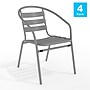 Flash Furniture Restaurant Patio Chair, Silver, 4 Pack (4TLH017C)~#|#~654A855A-37C4-4C0C-B485D24A86A39647_sc7