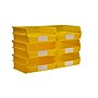 Triton Products LocBin Stackable Storage Bin, 5" x 11"x 10.87", Yellow, 6/Pack (3-235Y)~#|#~654D2791-7E2E-4CE8-9B47A8935F8C6525_sc7