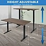 Mount-It! 55"W Electric Rectangular Adjustable Standing Desk, Adrift/Black (MI-18088)~#|#~654FDEFE-EC87-4502-96288EA033FC1DDA_sc7
