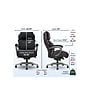 Serta Big & Tall Ergonomic Bonded Leather Swivel Executive Chair, Black (44954)~#|#~65579163-C336-4FA1-AD2486DF1D9B102B_sc7
