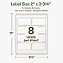 Avery Hemp Rectangle Laser/Inkjet Multipurpose Labels, 2" x 3-3/4", Off-White (64/Pack)~#|#~655DCF08-351B-4FB4-8660D937BBE4314E_sc7