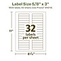 Avery EcoFriendly Rectangle Multipurpose Labels, 5/8" x 3", White, 1600/Box (94214)~#|#~655DDBDF-293A-4E2B-8177D2A3BF31141F_sc7