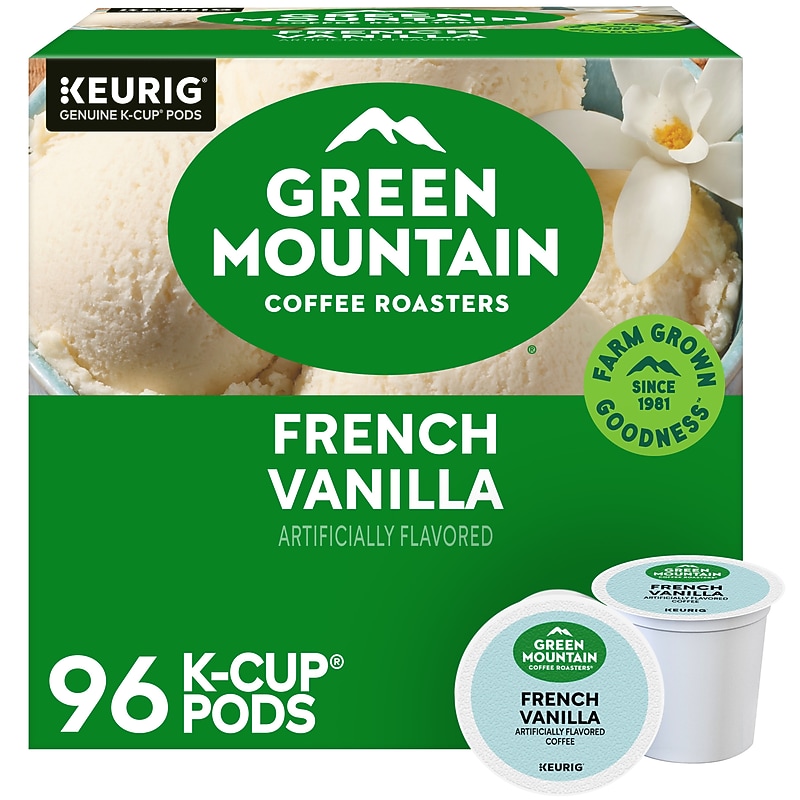 Green Mountain French Vanilla Coffee Keurig® K-Cup® Pods, Light Roast, 96/Carton (6732) image 1