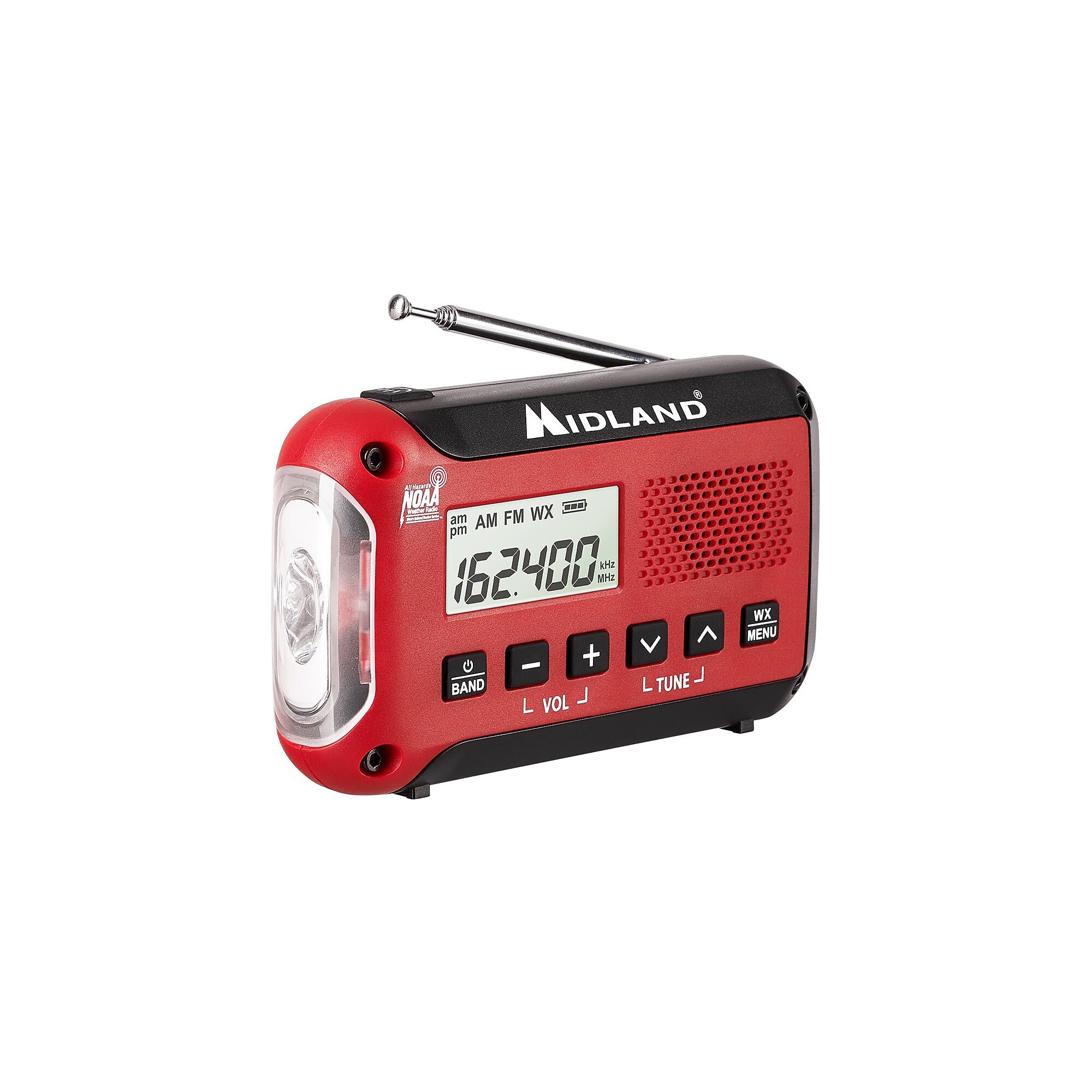 MIDLAND RADIO E+READY Emergency Alert Weather Radio, Red/Black (ER10VP) Sansujyuku sansujyuku.com