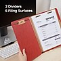Staples Moisture Resistant Classification Folder, 2-Dividers, 2.5" Expansion, Letter Size, Dark Red, 10/Box (ST614622-CC)~#|#~65641855-710B-4678-92BB7B820F236902_sc7