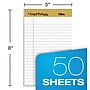 TOPS® The Legal Pad™ Plus, White, Jr Legal Ruled, 5" x 8", 50 Sheets/Pad, 1 Dozen Pads (71500)~#|#~6564DF8B-630C-4E93-8C6293379BF74984_sc7