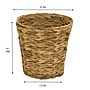 Household Essentials Handwoven Banana Leaf Wicker Waste Basket, Natural (HHML-6692)~#|#~6566CD11-8C67-4543-B8AC92C580DCD4E3_sc7
