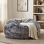 Sealy Bala Faux Fur Foam Bean Bag Chair, Grey (59939)~#|#~656818CA-DD74-4B5E-87323541110E0484_sc7