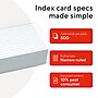 Staples Index Cards, 3" x 5", Lined, White, 500 Pack – Ruled Cards for Studying, Notes & Classroom Use~#|#~65746B98-8D8B-4217-8B67F299DB0B19B0_sc7