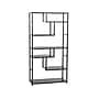 Household Essentials Jamestown 65" 6-Shelf Bookcase, Black Oak/Black Laminate/Steel (8181-1)~#|#~65761B24-D597-4C0E-88C62F74303F521D_sc7