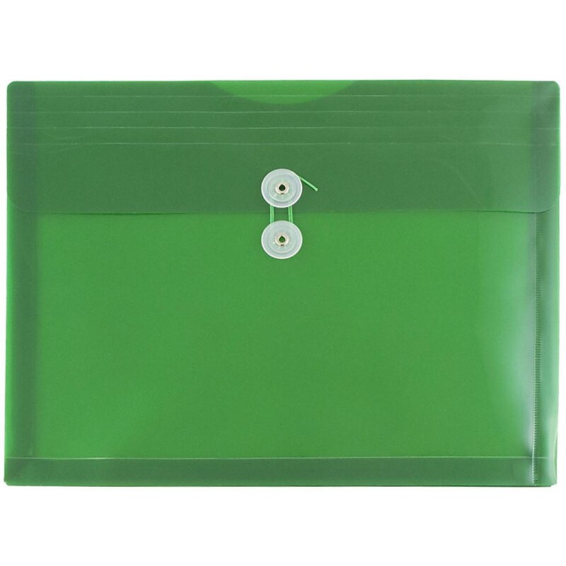 JAM Paper Premium Plastic Document File, Letter, Green, 3/Pack (218B1GRX3) image 1