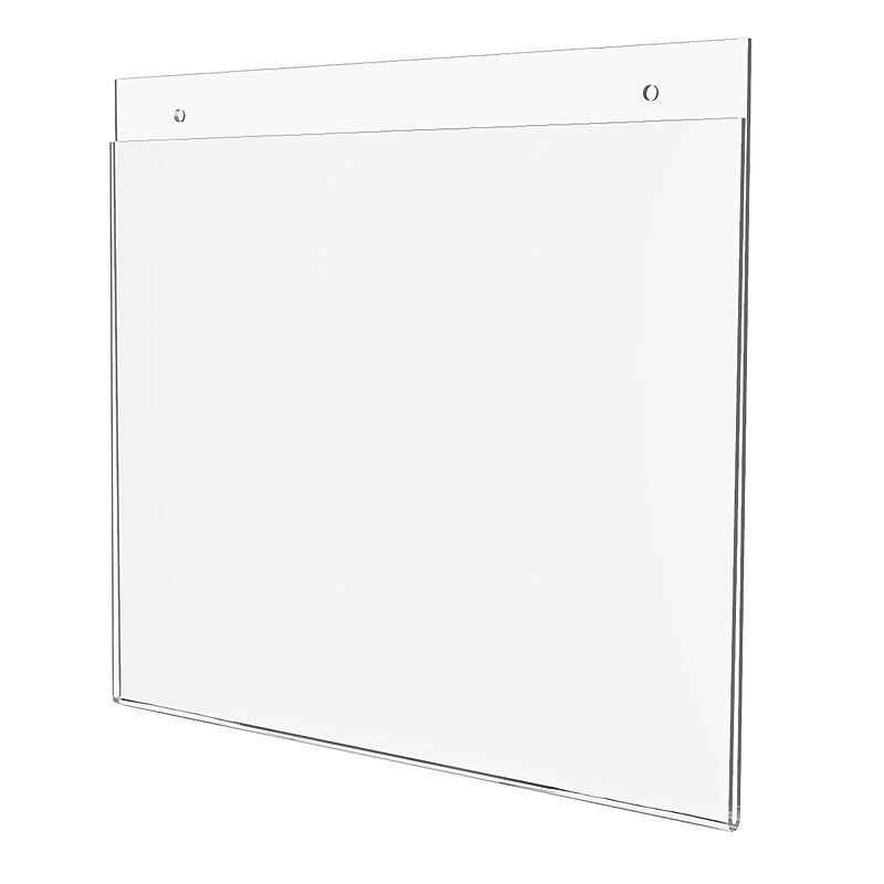 Deflect-O Classic Image Document Holder, 8.5" x 11", Horizontal, Wall Mounted, Clear Plastic (68301) image 1