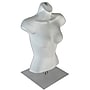 Azar Female White Plastic Bust Torso Mannequin, 12" Square Metal Base (900520-WHT)~#|#~6583B845-6DE3-411F-9ED337A32215E35E_sc7