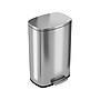 HLS Commercial Stainless Steel Trash Can with Hinged Lid, 13.2-Gallon, Silver (HLSS13RFR)~#|#~658482B6-1ABA-40E4-944144EF9C41C37E_sc7