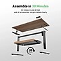 Huanuo 48"W Electric Rectangular Adjustable Standing Desk with Storage Drawer, Walnut (HNESD77WN)~#|#~65853E29-35D1-41D0-89981E89FADC2426_sc7