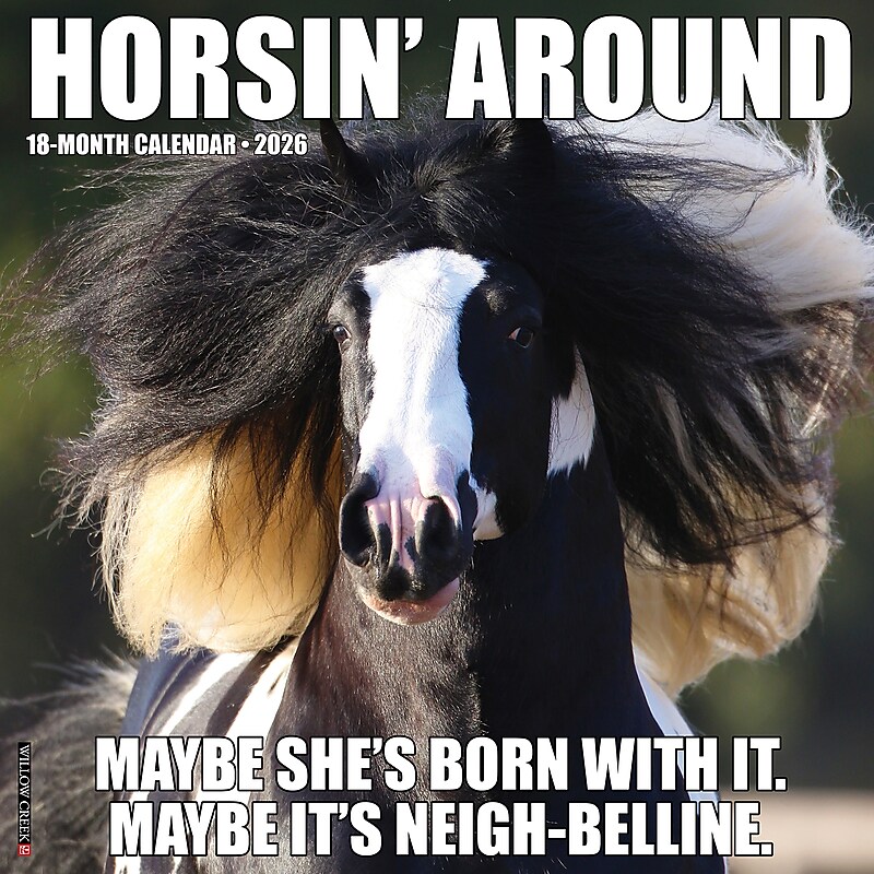 2026 Willow Creek Horsin’ Around 12" x 12" Monthly Wall Calendar (51511) image 1