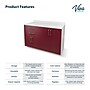 Viva Comfort 36.32'' H x 48" L Exam Room Medical Cabinet, 4-Doors, 2-Drawers, Claret (902BASE48NSCL)~#|#~658A4F90-53C6-43D3-BC1705CD5DF7601F_sc7