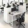 Bush Business Furniture Hustle 48"W Cubicle Workstation, White/Platinum Gray (HUCB248WHPG)~#|#~658A8C93-5DF8-40E4-9F0F21413A8E87C6_sc7