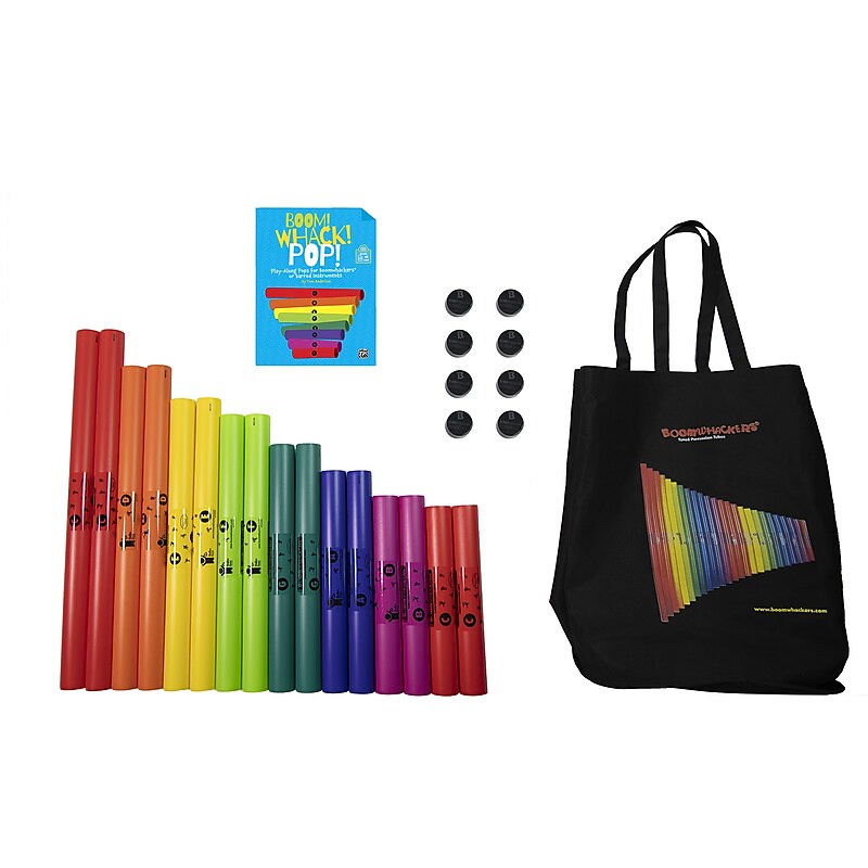 Rhythm Band Instruments Boomwhacker Percussion Tubes Boom! Whack! Pop! Kit, 23/Kit (RB-BW16WP) image 1
