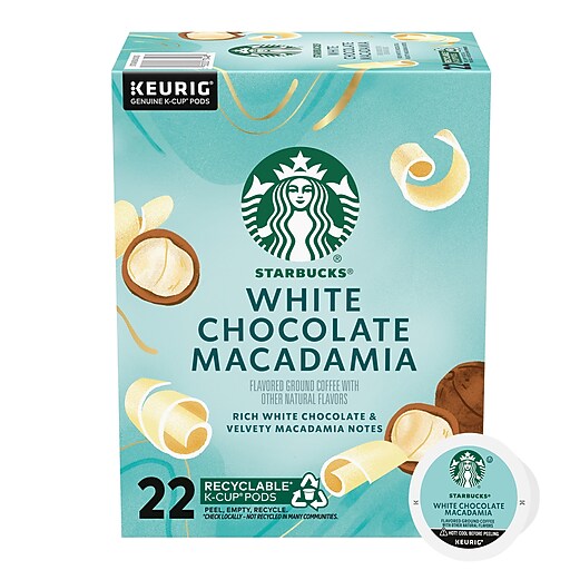 Starbucks White Chocolate Macadamia Coffee Keurig K-Cup Pods, 22