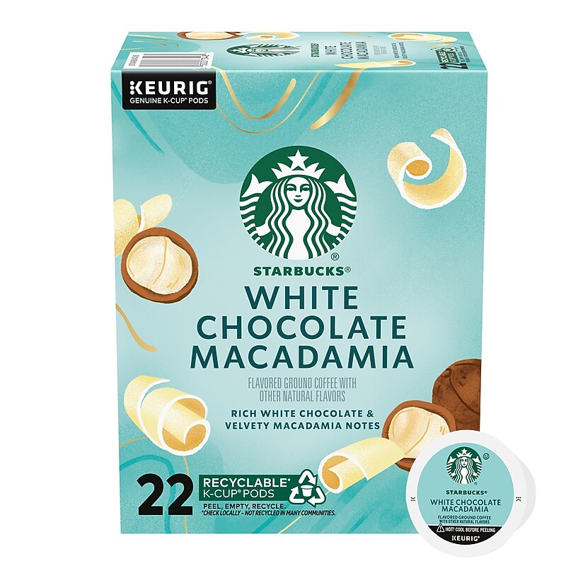 Starbucks White Chocolate Macadamia Coffee Keurig K-Cup Pods, 22/Box (SBK69014) image 1