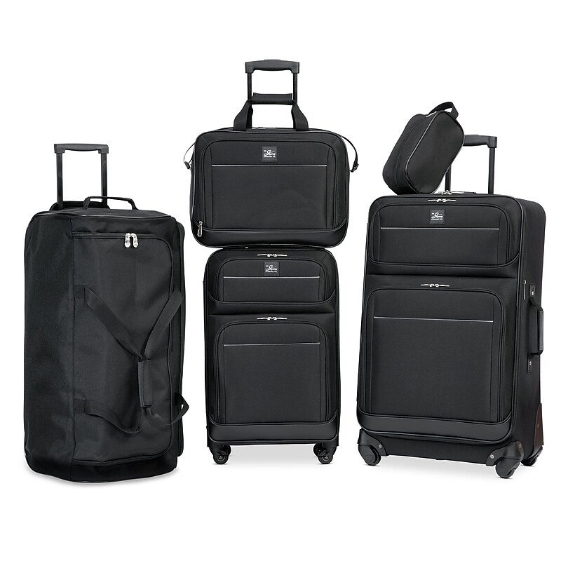 Skyway Luggage Seville 2.0 5-Piece Spinner Luggage Set, Black (43S-5P-001-SET) image 1