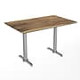 Flash Furniture TopGuard Rectangle Wood Restaurant Dining Table and Base, 48" x 30",  Natural/Silver Bases (ST3048NATT0522S)~#|#~658F5F1D-D29E-4575-98991EB72164B561_sc7