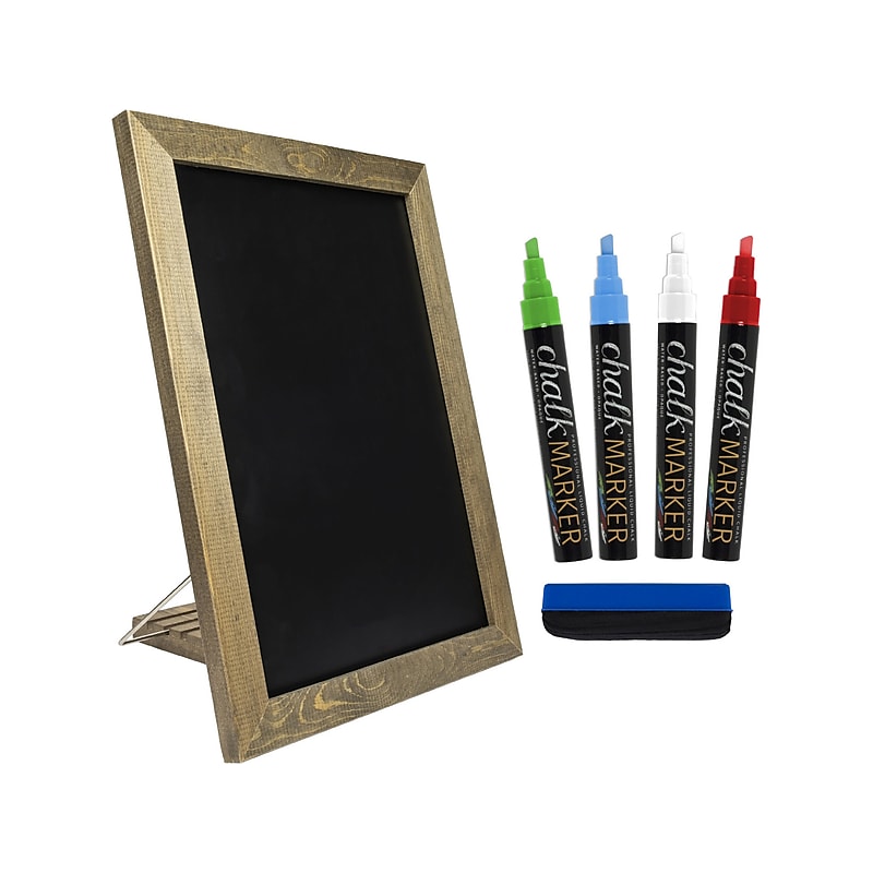 Excello Global Products Chalkboard, Magnetic, 11" x 15", Wood Frame (EGP-HD-0100-S) image 1
