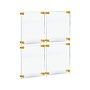 Azar Sign Holder, 15" x 21", Wall Mounted, Gold, Acrylic, 4/Pack (105508-GLD-4PK)~#|#~659918CD-9776-45C7-993CD3F692083D67_sc7