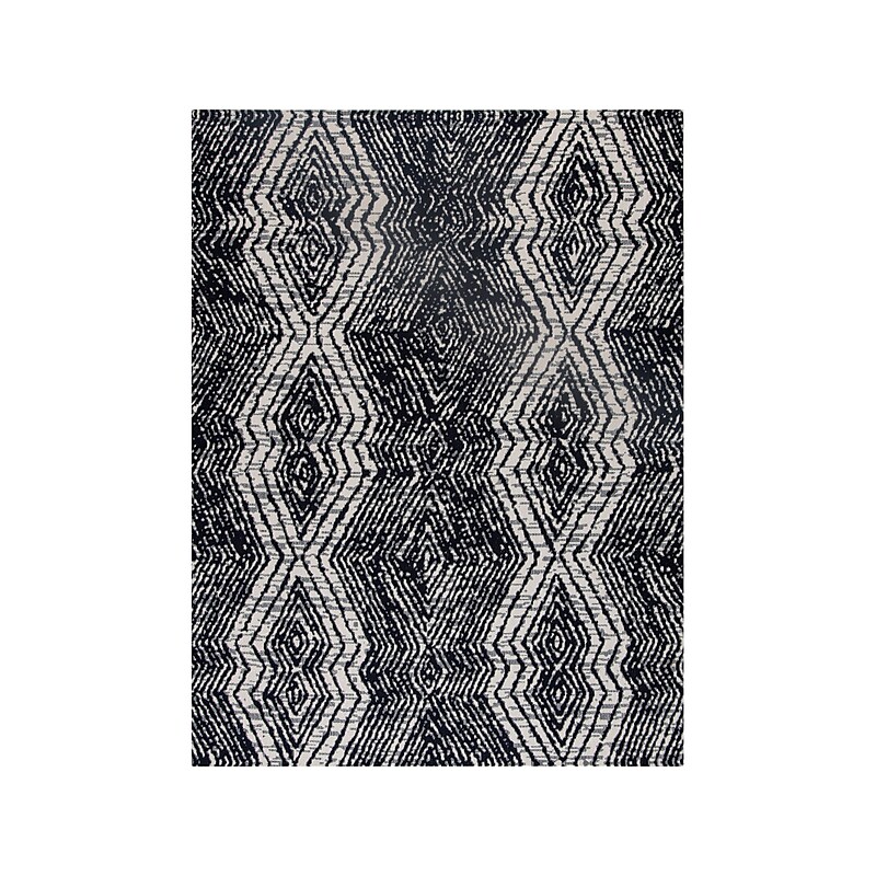 Anji Mountain Rug'd Smiljan Carpet & Hard Floor Chair Mat, 36" x 48", Black/White Polyester (AMB9022) image 1
