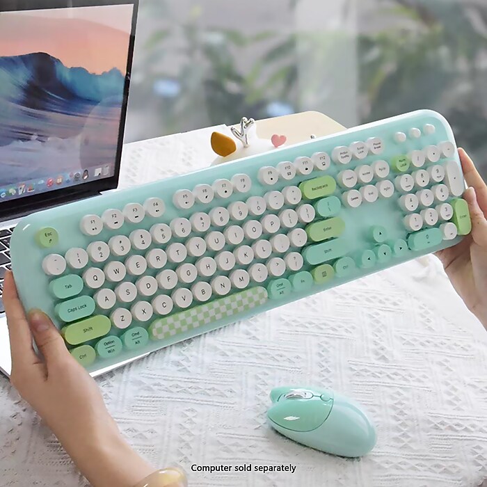 SaharaCase Wireless Ergonomic Keyboard and Laser Mouse Combo