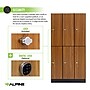Alpine Industries 72" 2-Tier 3-Column Storage Locker, Oak (701-O-3-SPO-WTTR)~#|#~659F843A-B3FC-43BD-A256100FB0DC6378_sc7