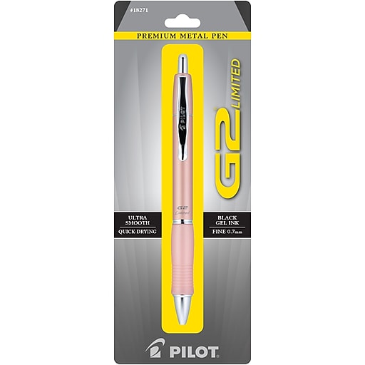 Pilot G2 Limited Retractable Gel Pen, Fine Point, 0.7mm, Black Ink