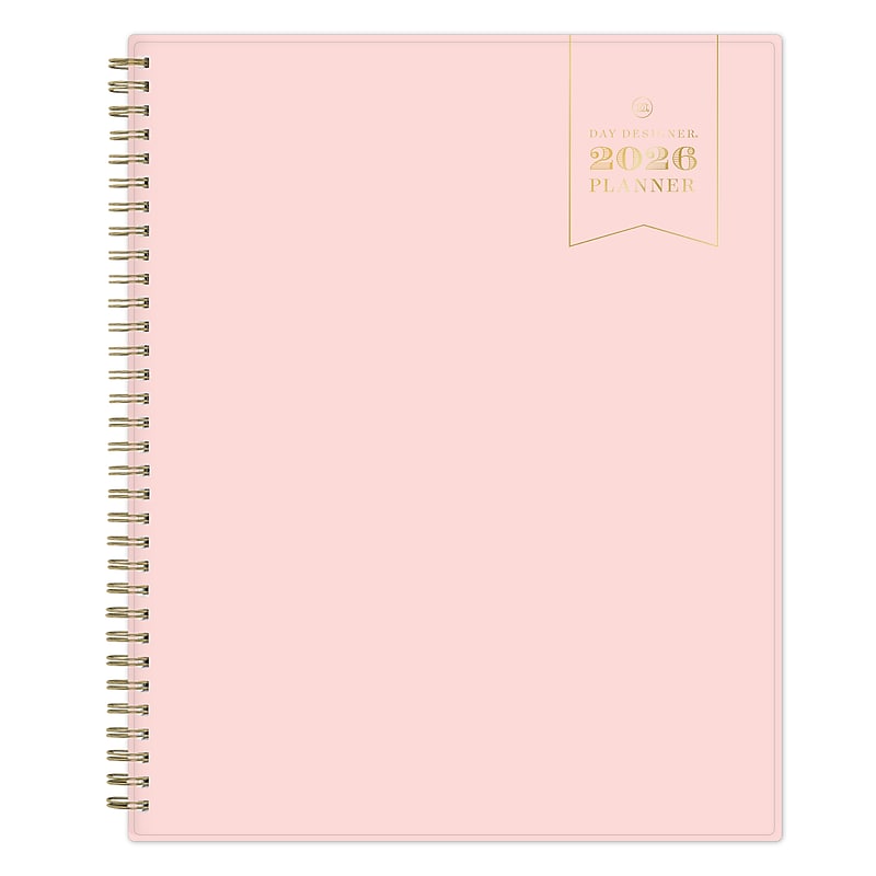 2026 Blue Sky Day Designer Blush 11" x 8.5" Weekly & Monthly Personal Organizer, Plastic Cover, Pink (154675) image 1