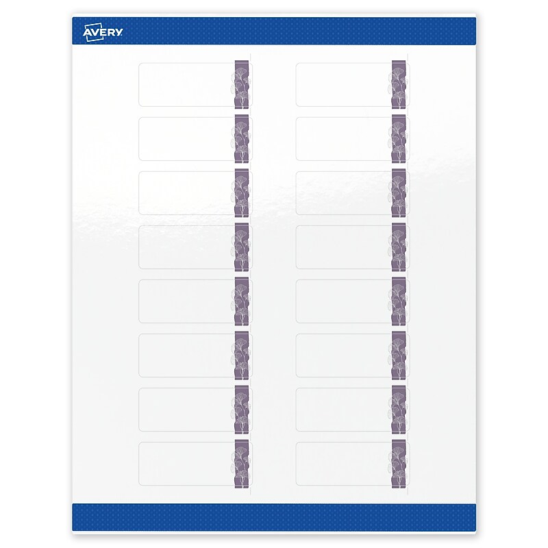 Avery Laser/Inkjet Rectangle Multipurpose Labels, 1" x 2-5/8", White, 160/Pack (S00-F4N) image 1