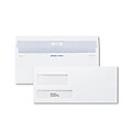 Staples Reveal-N-Seal Security Tinted #10 Business Envelopes, 4 1/8" x 9 1/2", White, 500/Box (SPL1775862)