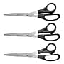 Westcott All Purpose 8" Stainless Steel Standard Scissors, Pointed Tip, Black, 3/Pack (16907)~#|#~65B669C7-CEE5-46BC-A3D9A7C1BE781763_sc7