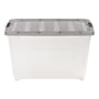Iris 53 Quart Stack and Pull Plastic Latching Storage Bin, Clear (500211)~#|#~65B722F5-577C-492D-9403D8F47B1C5766_sc7