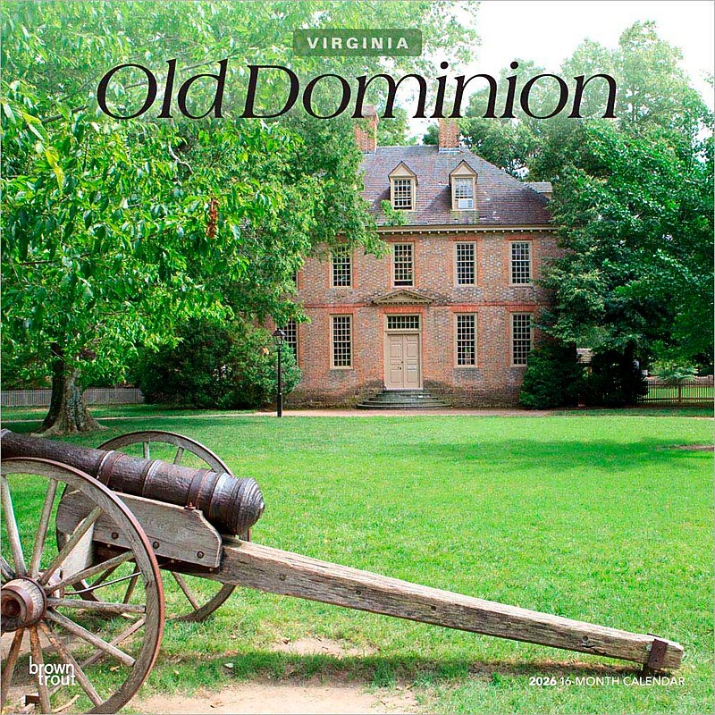 2026 BrownTrout Old Dominion Virginia Places 12" x 12" Monthly Wall Calendar (9798330704972) image 1