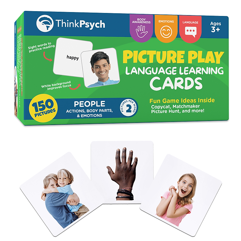 ThinkPsych Picture Play Real People Language Learning Flashcards, 150/Pack (TPYPS01) image 1