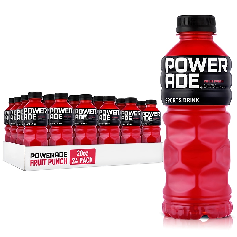 Powerade Fruit Punch Liquid Sports Drink, 20 oz., 24/Carton (00049000003710) image 1