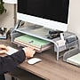 Mind Reader Monitor Stand with Paper Tray, Metal, Silver  (MESHMONSTA-SIL)~#|#~65BB4874-04A4-47E2-95C4F1C60369AC97_sc7