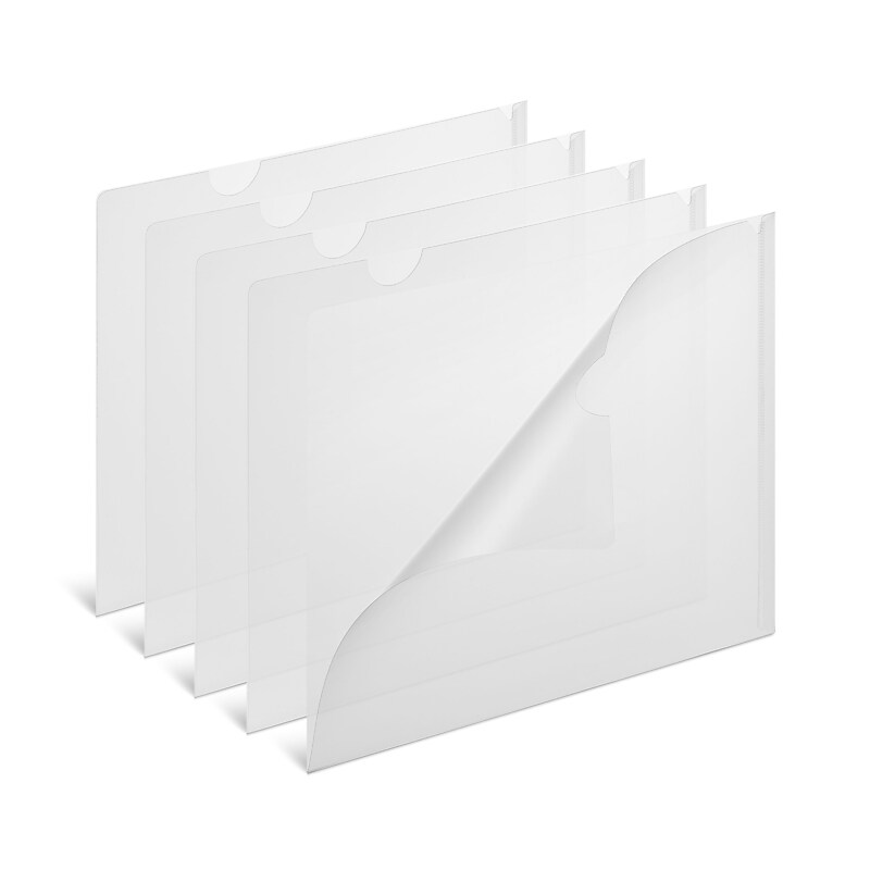 Staples Plastic Document File, 5-Pocket, Letter Size, Clear, 5/Pack (TR11094) image 1